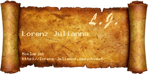 Lorenz Julianna névjegykártya