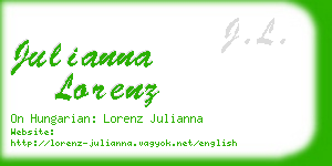 julianna lorenz business card